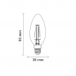 Preview: LED-Filament Kerze, 24V, 5W, 2700K, E14 (Adapter E27)