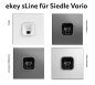 Preview: ekey sLine Fingerprintset in Schwarz für Siedle Vario Anthrazitgrau