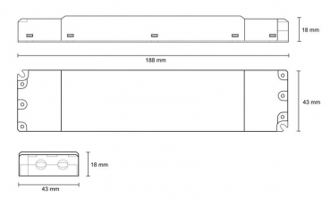 LED-PWM-Ceiling-Dimmer, 4-Kanal, DMX/RDM, 12-48V, 240W (480W @48V)