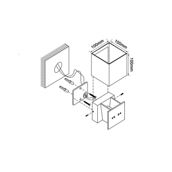 LED-Wandleuchte 24V, 8W, RGBW/2700K, CRI90, IP54 Weiß