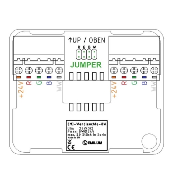 LED-Wandleuchte 24V, 8W, RGBW/2700K, CRI90, IP54 Schwarz