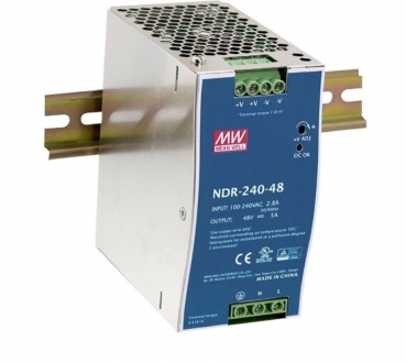 NDR-240-24 Hutschienen-Netzteil (DIN-Rail) Konstantspannung, 240 W 0 - 10 A 24 V/DC PFC