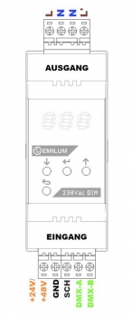 Universal-Dimmer, 1-Kanal, DMX/RDM, 230Vac, 400W