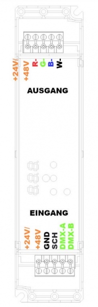 LED-PWM-Ceiling-Dimmer, 4-Kanal, DMX/RDM, 12-48V, 240W (480W @48V)