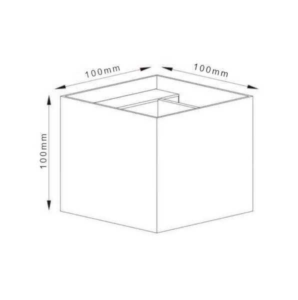 LED-Wandleuchte 24V, 8W, RGBW/2700K, CRI90, IP54 Schwarz